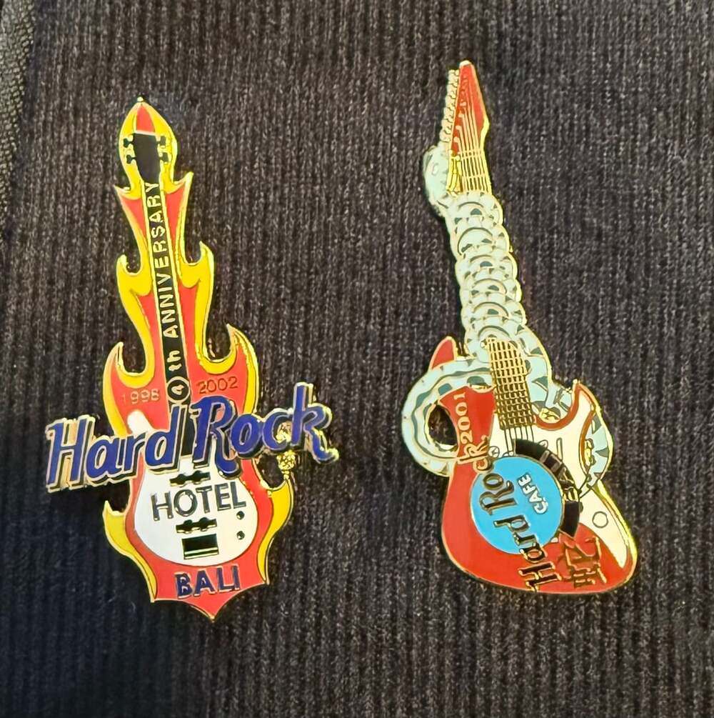 Hard Rock Cafe Guitar Pins Lot